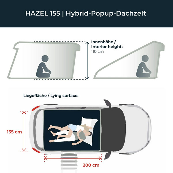 Vickywood HYBRID POP-UP DACHZELT HAZEL 155 - Dachzelt Ansicht 18