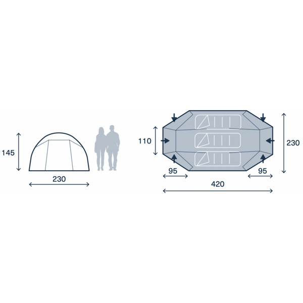 Kampa MOSSBORN-K 03 - Kuppelzelt Ansicht 13