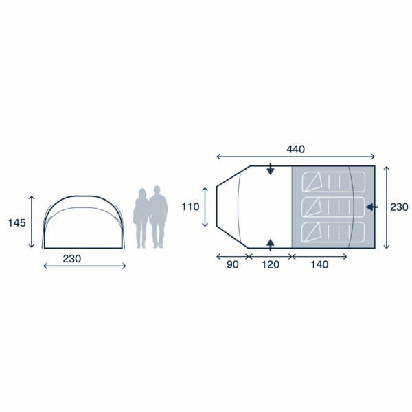 Kampa WANDERLIGHT-K 03 - Tunnelzelt Ansicht 4