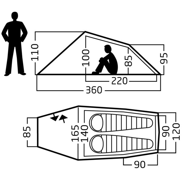 Nordisk HALLAND 2 LW (2.0) TENT - Tunnelzelt Ansicht 26