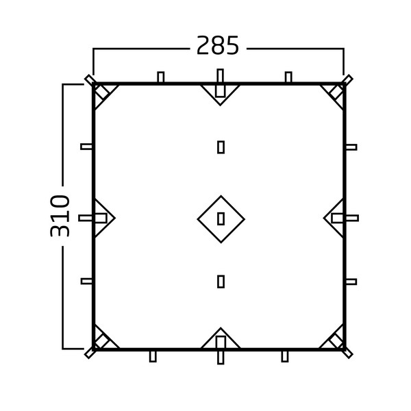 Nordisk VOSS 9 PU TARP - Tarp Ansicht 12