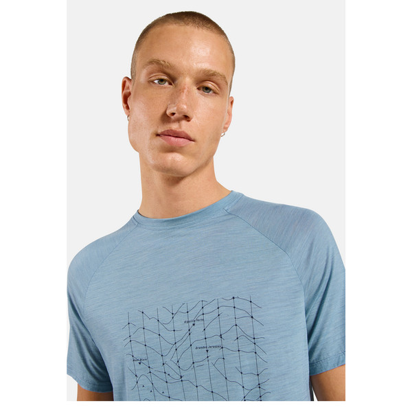 Odlo T-SHIRT CREW NECK S/S MERINO TENCEL HYPER MAP Herren - Funktionsshirt Ansicht 5