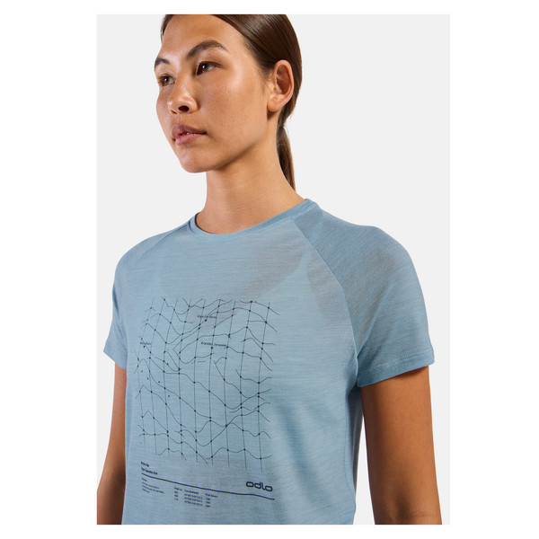 Odlo T-SHIRT CREW NECK S/S MERINO TENCEL HYPER MAP Damen - Funktionsshirt Ansicht 5