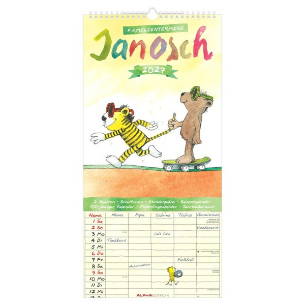 JANOSCH FAMILIENPLANER 2027 - Kalender Ansicht 1