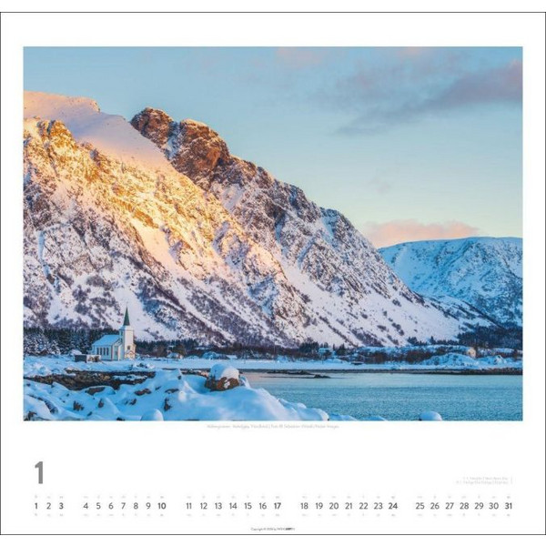 NORWEGEN KALENDER 2027 - IM LAND DER MITTERNACHTSSONNE Ansicht 2