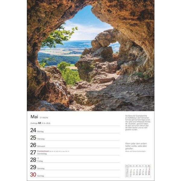 NATURSCHÄTZE DEUTSCHLANDS WOCHENPLANER 2027 - Kalender Ansicht 2