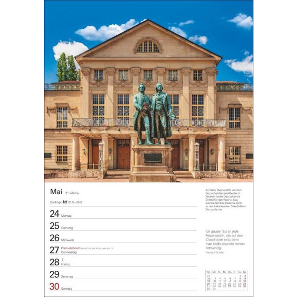 DEUTSCHLAND WOCHENPLANER 2027 - EINE REISE IN 53 BILDERN - Kalender Ansicht 2