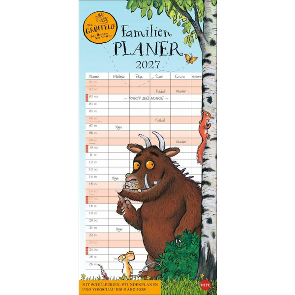 GRÜFFELO FAMILIENPLANER 2027 - Kalender