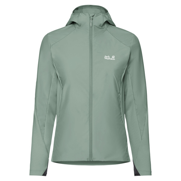 ASTROTRAIL HOODED HYBRID W Damen - Fleecejacke-GREEN ZINNIA