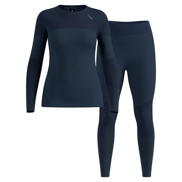 FUNDAMENTALS PERFORMANCE WARM SET LONG Damen - Baselayer-DARK SAPPHIRE