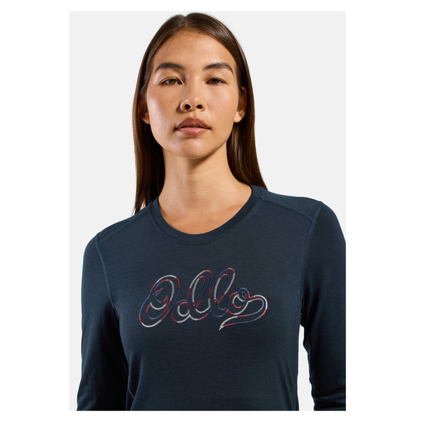 Odlo MERINO 200 80 YEARS BL TOP CREW NECK L/S Damen - Baselayer Ansicht 5