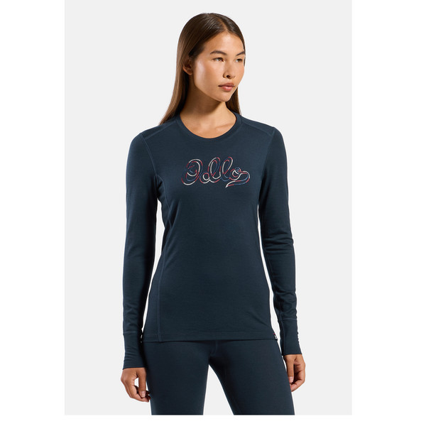 Odlo MERINO 200 80 YEARS BL TOP CREW NECK L/S Damen - Baselayer Ansicht 3