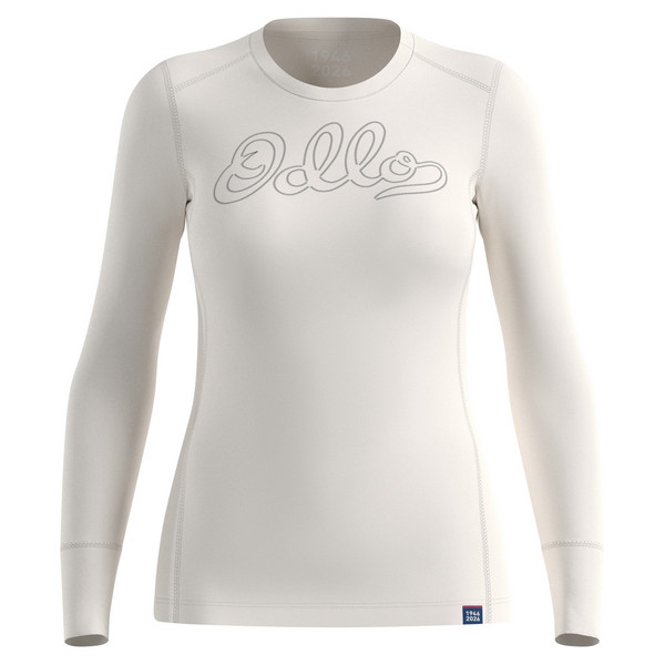 MERINO 200 80 YEARS BL TOP CREW NECK L/S Damen - Baselayer-GARDENIA