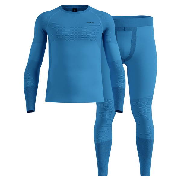 FUNDAMENTALS PERFORMANCE WARM SET LONG Herren - Baselayer-AZURE BLUE