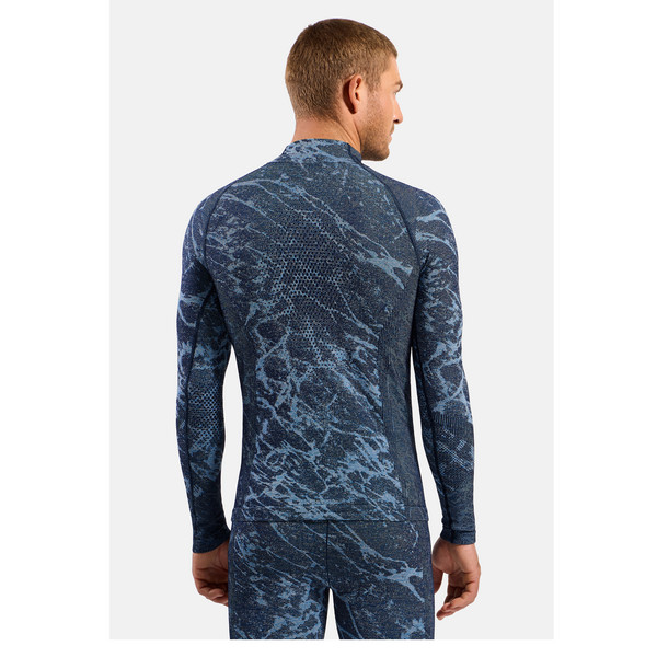 Odlo PERFORMANCE WARM BLACKCOMB BL TOP TURTLE NECK L/S HALF ZIP Herren - Baselayer-Shirt Ansicht 4