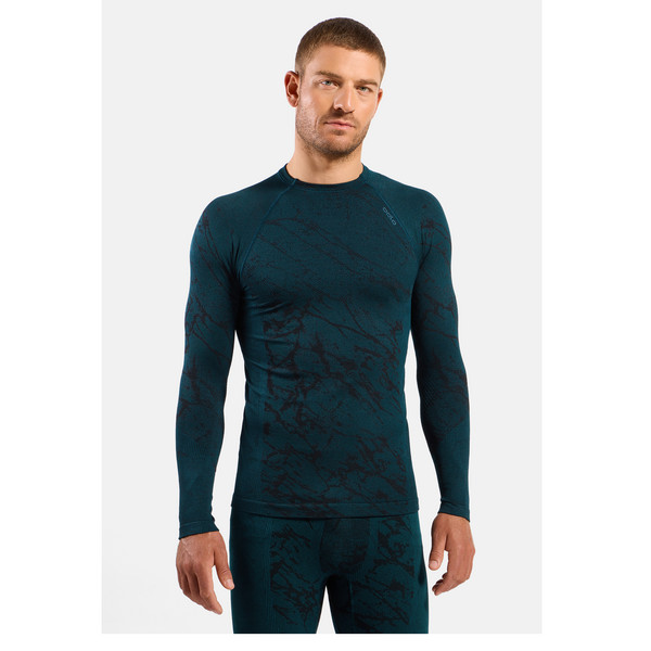 Odlo PERFORMANCE WARM BLACKCOMB BL TOP CREW NECK L/S Herren - Baselayer-Shirt Ansicht 3