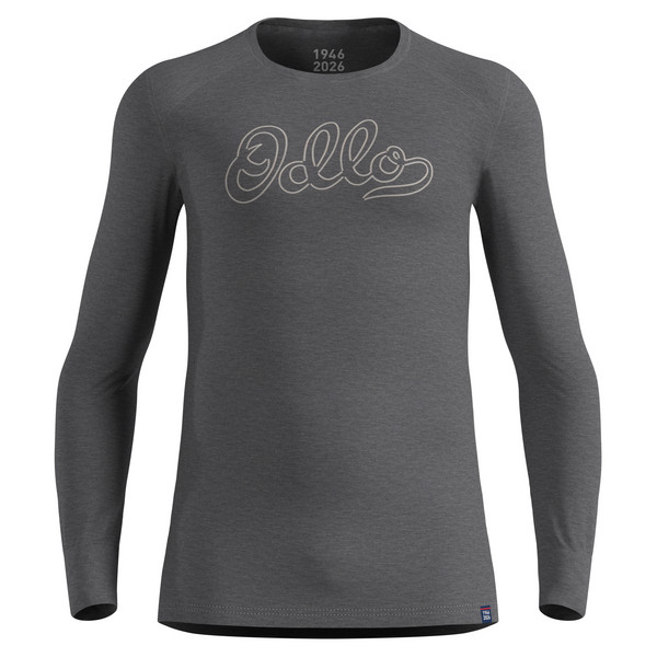 ACTIVE WARM 80TH ANNIVERSARY BL TOP CREW NECK L/S Herren - Funktionsshirt-ODLO STEEL GREY MELANGE