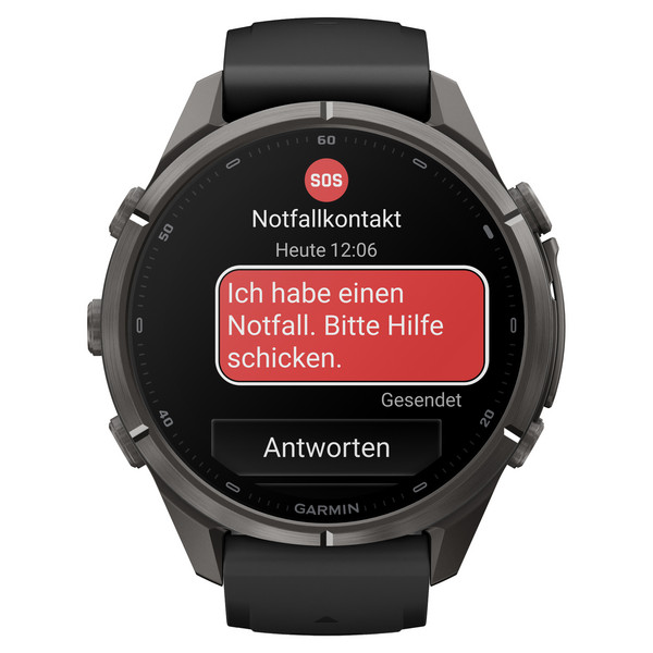 Garmin FENIX 9 PRO INREACH, 43 MM, CARBONGRAU DLC TITAN - Smartwatch Ansicht 2